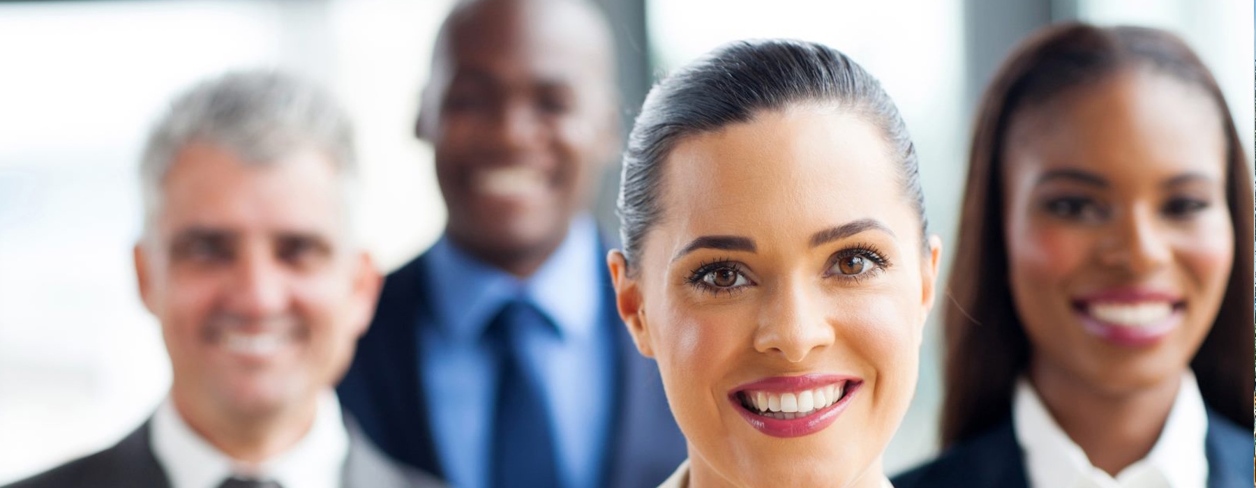People attending business meeting